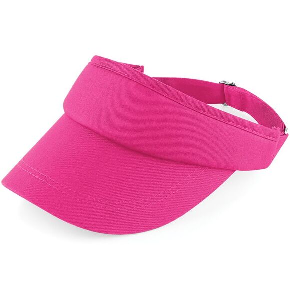 Beechfield Unisex Sports Visor / Headwear / Fuchsia - Picture 2 of 4